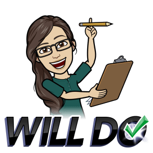 BitmoJo ticking things off her self-editing to-do list.