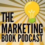 The Marketing Book Podcast, yellow lightbulb, bright radiating lines.